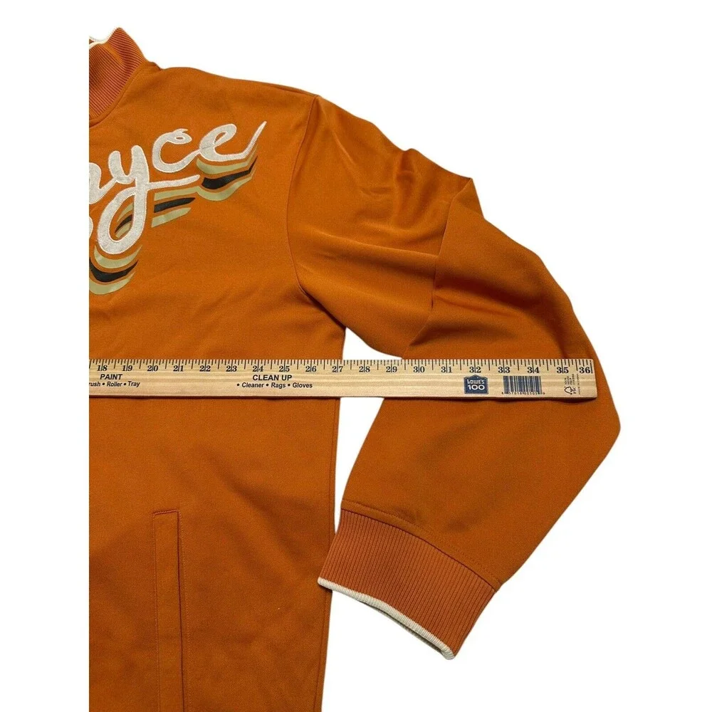 Vintage ENYCE Track‎ Jacket Size 3XL Full Zip Up Mock Neck Graphic Orange #W3-4